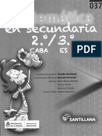 Matematica 2 CABA o 3 Secundaria - Santillana