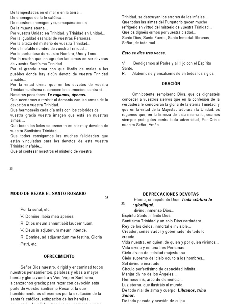 Oraciones y Devociones a San José | PDF | María, madre de Jesús | Trinidad