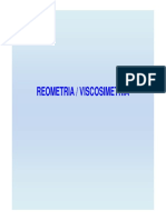Reometria - Viscosimetria