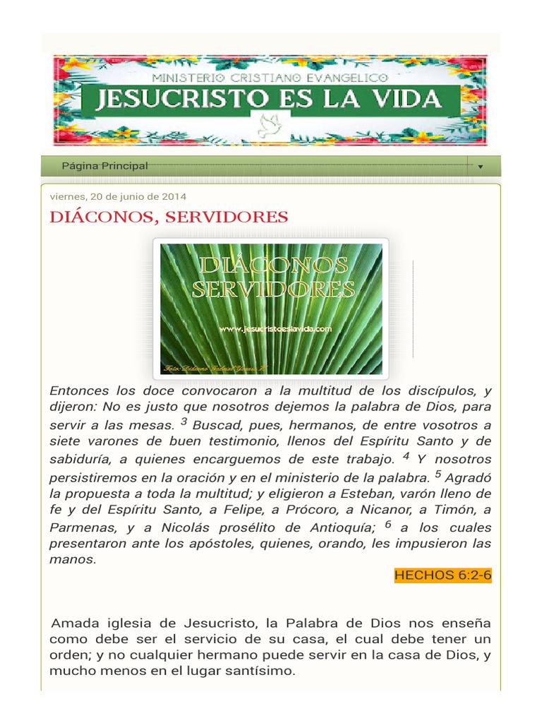 Diaconos Servidores | PDF | Alma | Salvación