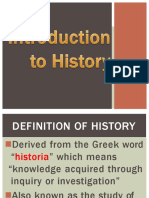 Introduction To History