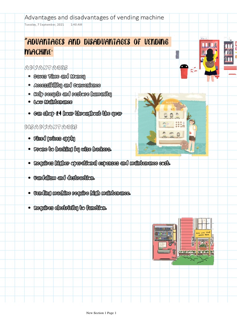 Advantages and Disadvantages of Vending Machine PDF
