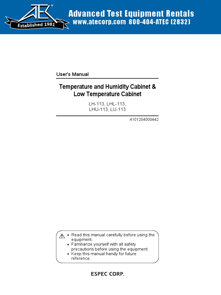 Temperature and Humidity Cabinet | PDF | Humidity | Corrosion