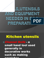 Tools, Utensils and Equipment Needed in Egg Preparation
