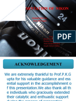 Case Presentation of Nikon: Submitted To:-Prof. P.K.Gupta