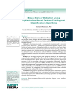 Breast Cancer Detection Using Optimization-Based Feature Pruning and Classification Algorithms