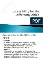 Accessibility For The Differently Abled