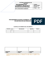 LMF 01.040.0 Procedimiento de Reclutamiento, Selección e Incorporación de Personal