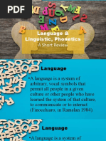 Language & Linguistic, Phonetics & Phonology Review