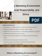 The Marketing Environment, Social Responsibility, and Ethics