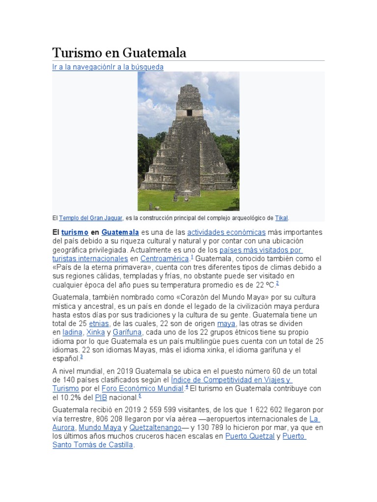 Turismo y Cultura en Guatemala | PDF | Guatemala