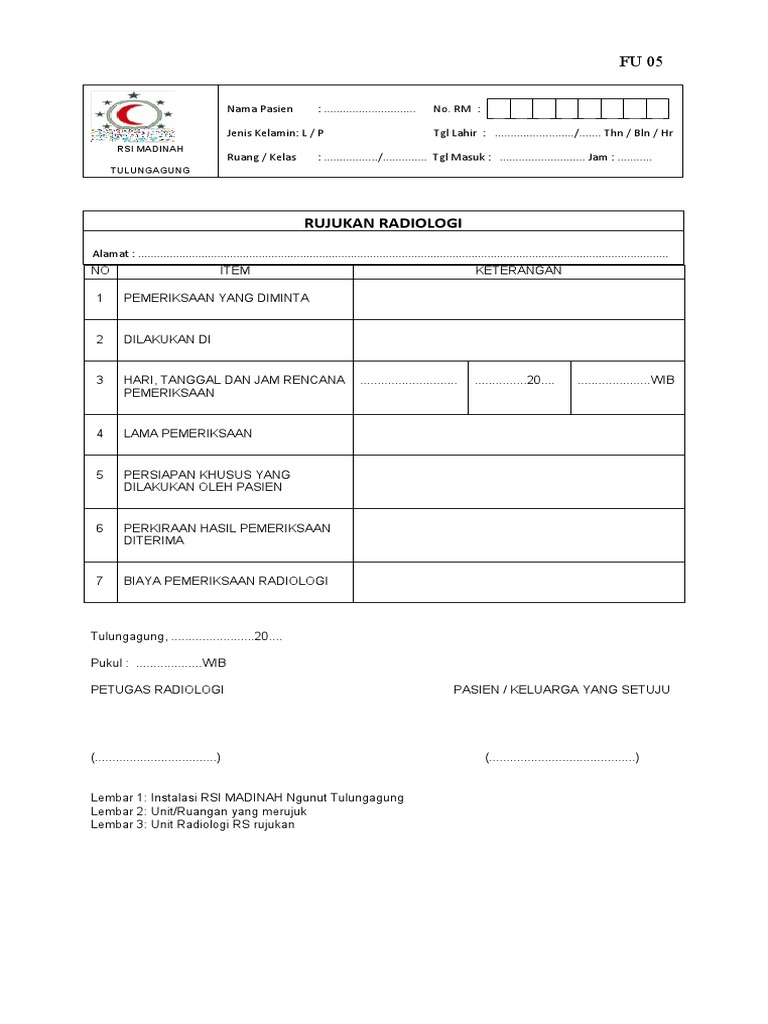 Rujukan Pemeriksaan Radiologi RSI Madinah | PDF | Komputer | Teknologi ...