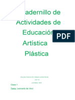 Cuadernillo de Actividades de Educación Plástica 2 Año