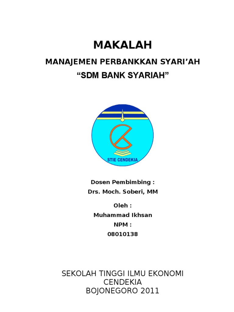 Makalah Manajemen Perbankan Syariah Sdm