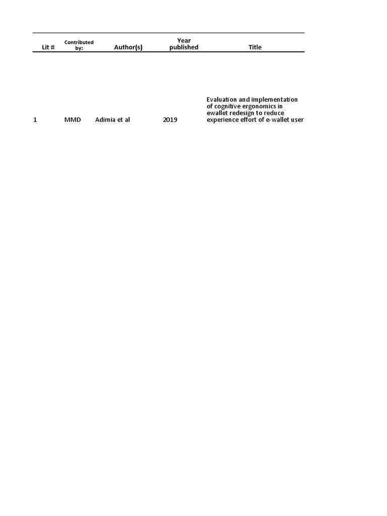 Sample Literature Map | PDF | Data | Science