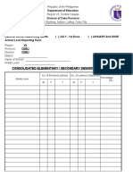 Form 2: Consolidated Elementary / Secondary Deworming Report