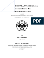 INTEGRASI SECARA NUMERIKSistem Persamaan Linear Dan