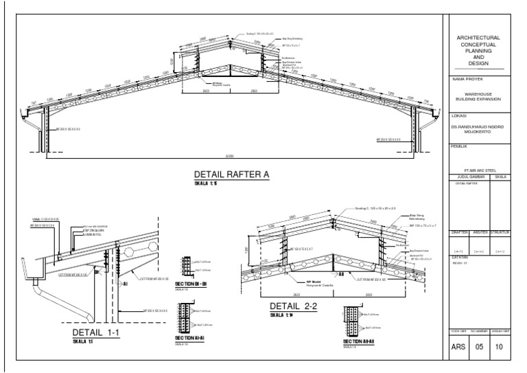 Rafter Detail for Warehouse Expansion | PDF | Aluminium | Metals