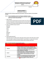 Worksheet1: Gensantosfoundati Oncollege, I NC. Bachelorofphysi Caleducati ON Spor Ts