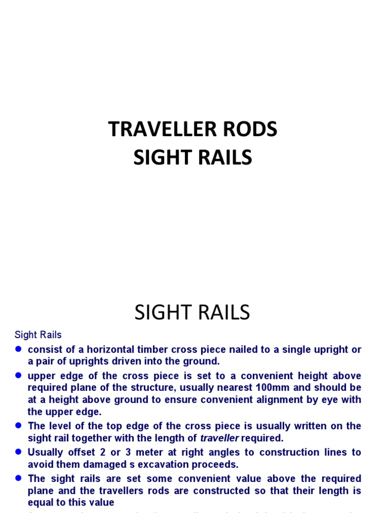Sight Rails and Traveller Rods Overview | PDF