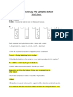 WORKSHEET - Reactivity & Rate of Chemical Reaction