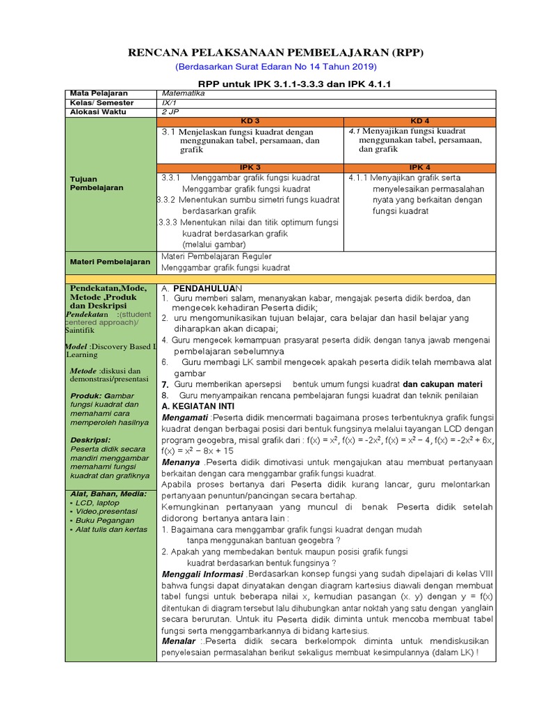 RPP Grafik | PDF | Metode & Bahan Ajar
