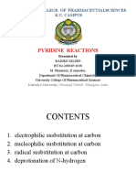 Pyridine Reactions: University College of Pharmaceutialsciences K.U. Campus