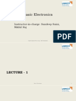 Basic Electronics: Instructor-In-Charge: Sandeep Saini, Nikhil Raj