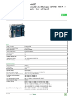 Product Data Sheet: Circuit Breaker Masterpact NW40H2 - 4000 A - 3 Poles - Fixed - W/o Trip Unit