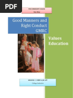 Understanding GMRC in Values Education | PDF | Etiquette | Virtue