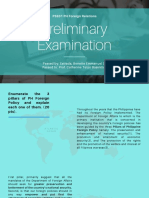 ESTRADA, BENETTE - Preliminary Examination - Foreign Relations