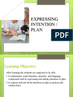 Expressing Intention / Plan
