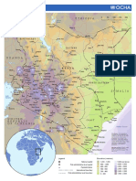 KENYA - Reference Map: Sudan Ethiopia