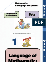 Language of Mathematics and Sets