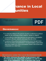 Local Governance in Communities