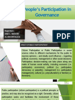 People's Participation in Governance