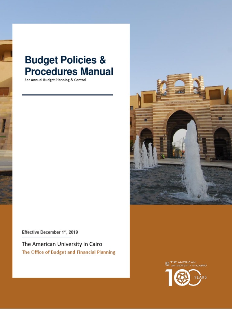 Budget Policies & Procedures Manual: The American University in Cairo ...