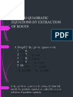 Solving Quadratic Equations by Extraction of Roots