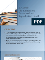 R.A 10354 The Responsible Parenthood and Reproductive Health