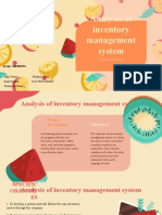 Analysis of Inventory Management System: Proposed Project
