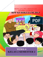 RPP Kelas 2 Tema 6 1 Lembar