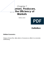 Chapter 7 (Consumers, Producers, and The Efficiency of The Markets)
