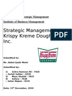 Strategic Management at Krispy Kreme Doughnuts Inc.: Term Report - Strategic Management Institute of Business Management