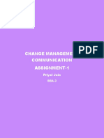 Change Management Communication Assignment-1: Priyal Jain