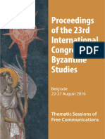 23nd Conf Byzantine Studies Thematic Sessions