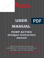 User Manual: Pump Action Shotgun Instruction Manual