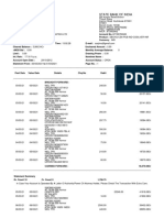 Statement of Account: State Bank of India