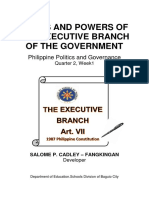 PPG11 1st Sem Q2 W1 Roles and Power of Executive Branch