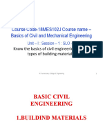 Course Code-18MES102J Course Name - Basics of Civil and Mechanical Engineering