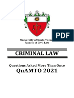 Criminal Law Quamto 2021: Questions Asked More Than Once